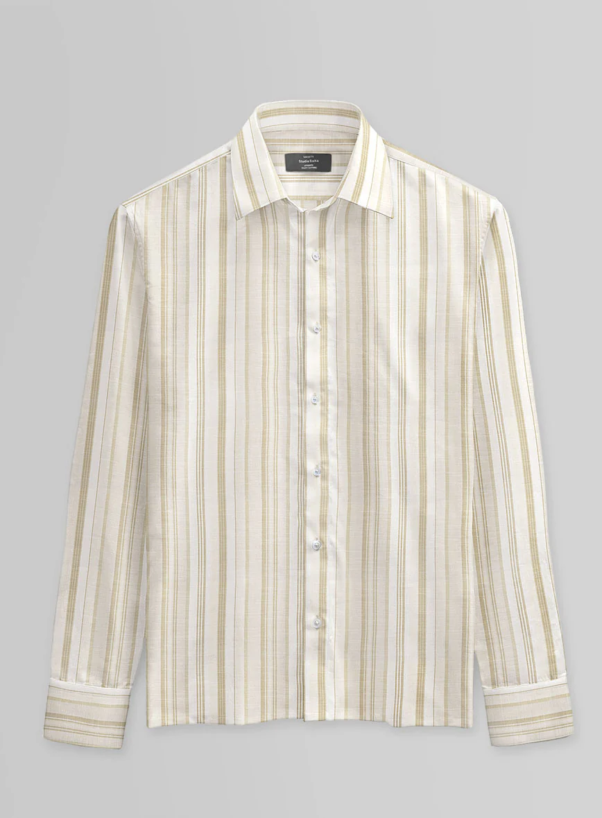 Sandstone Stripe Cotton Shirt - Image 3