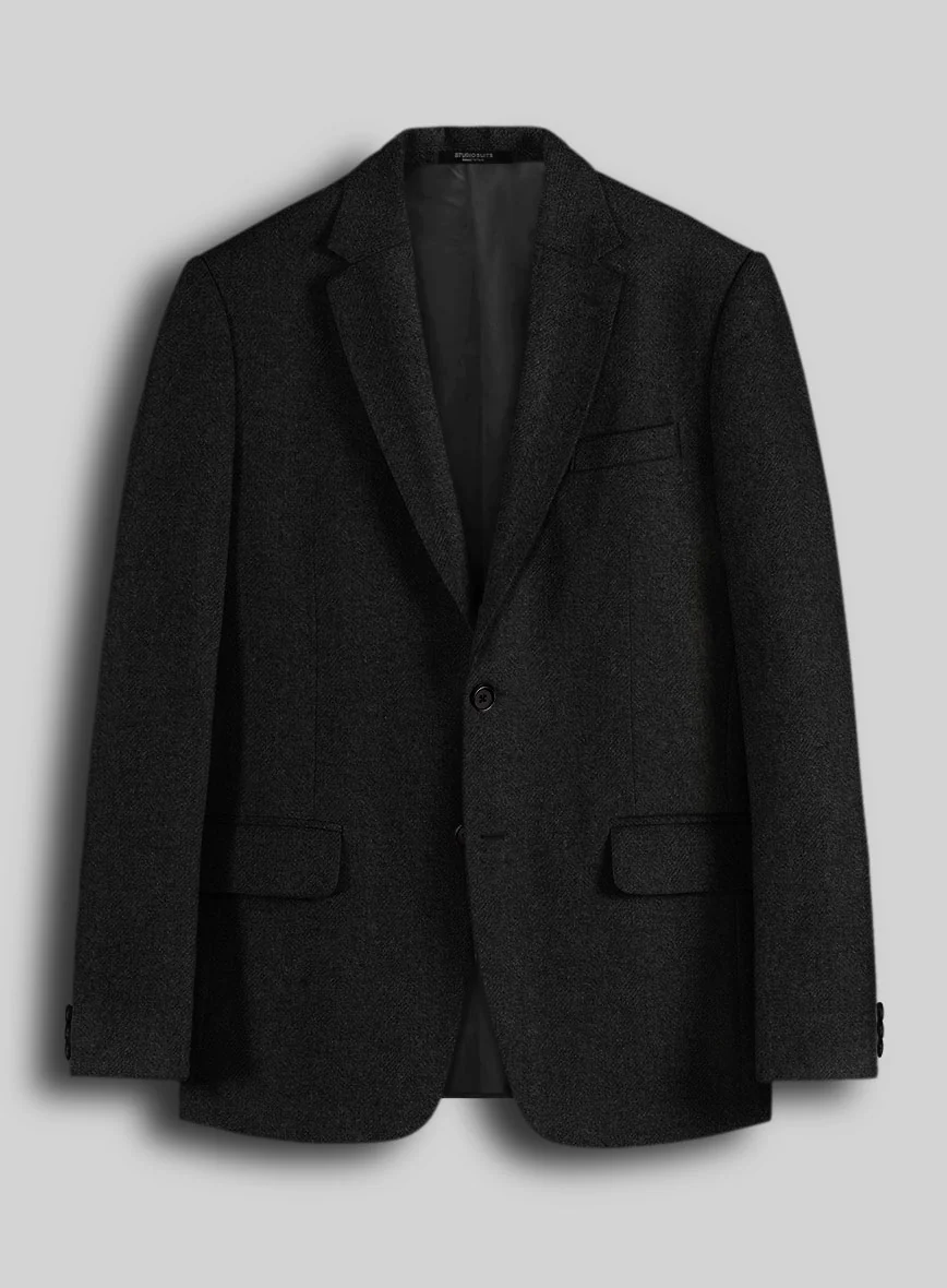 Sartori Allegra Black Herringbone Soft Tweed Suit - Image 3
