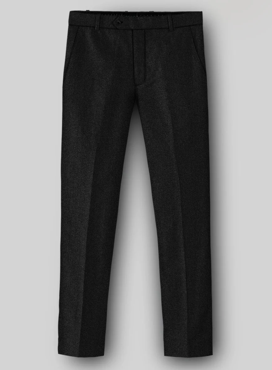 Sartori Allegra Black Herringbone Soft Tweed Suit - Image 5