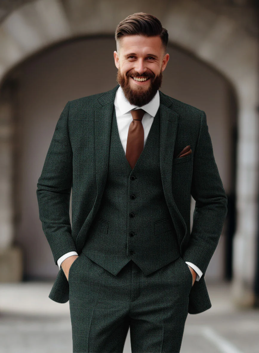 Sartori Ariadna Green Check Soft Tweed Jacket - Image 2