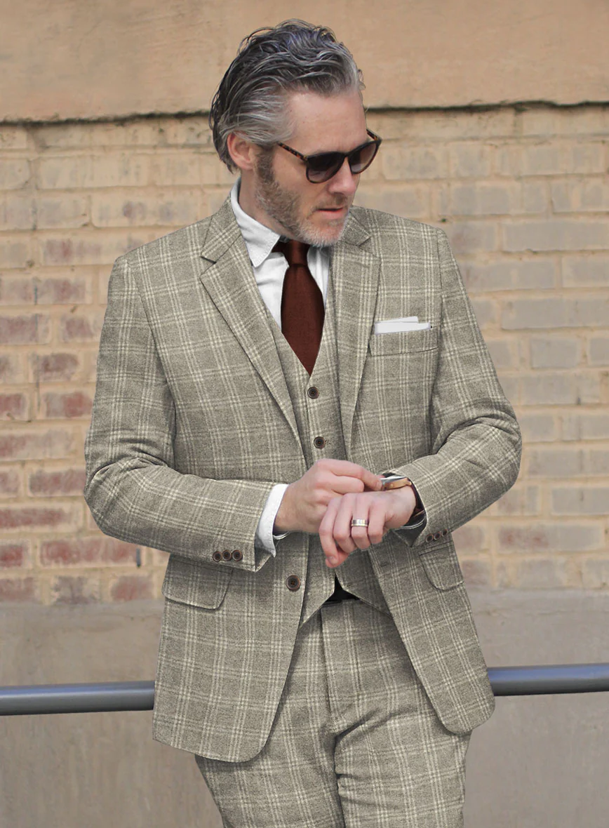 Sartori Baltasar Brown Check Soft Tweed Jacket - Image 2