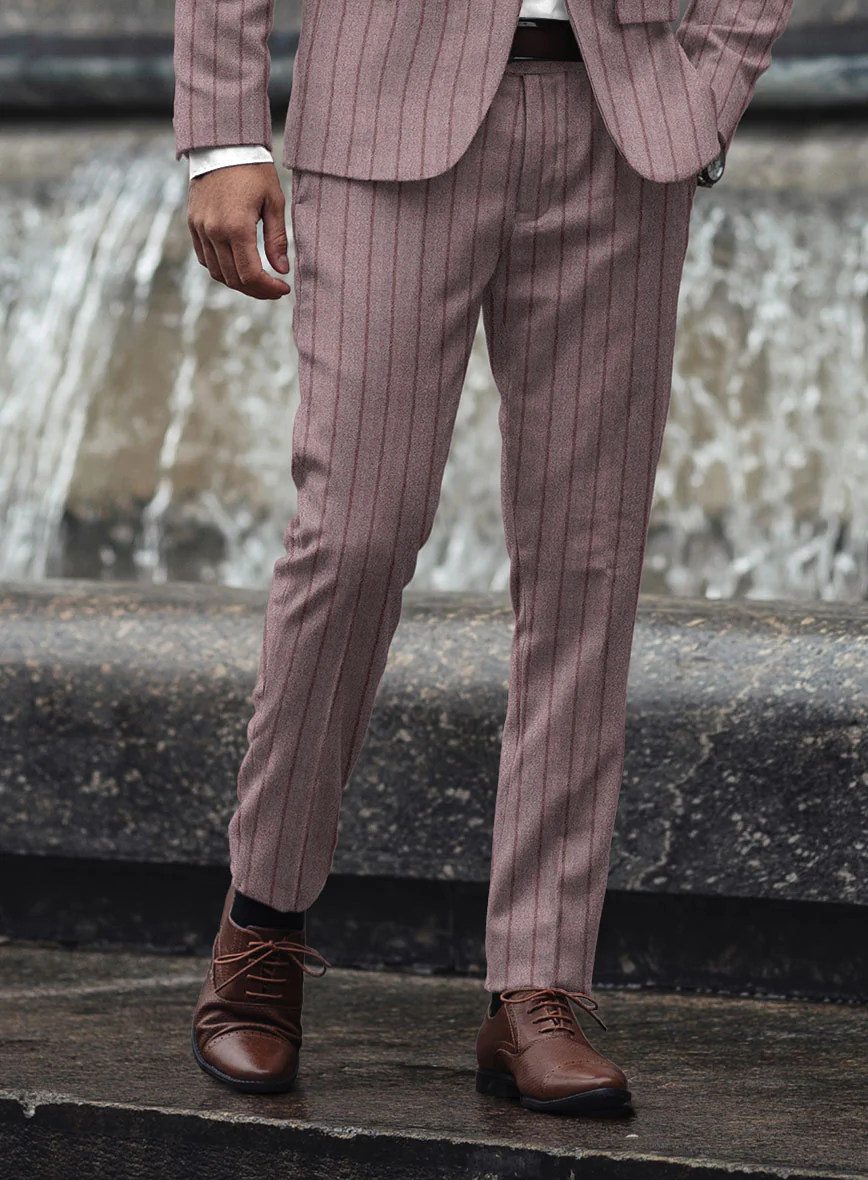 Sartori Eugenia Light Mauve Soft Tweed Pants - Image 2