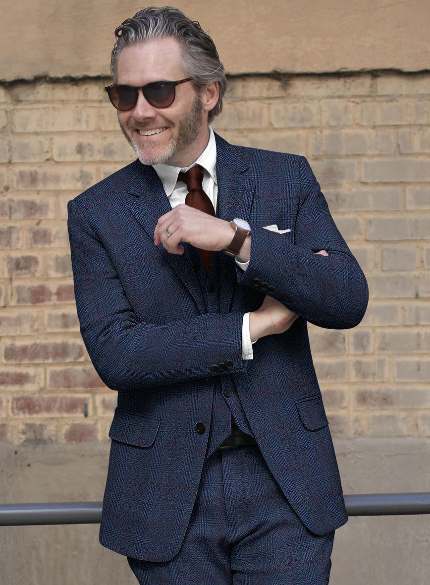 Sartori Franca Blue Check Soft Tweed Jacket - Image 2