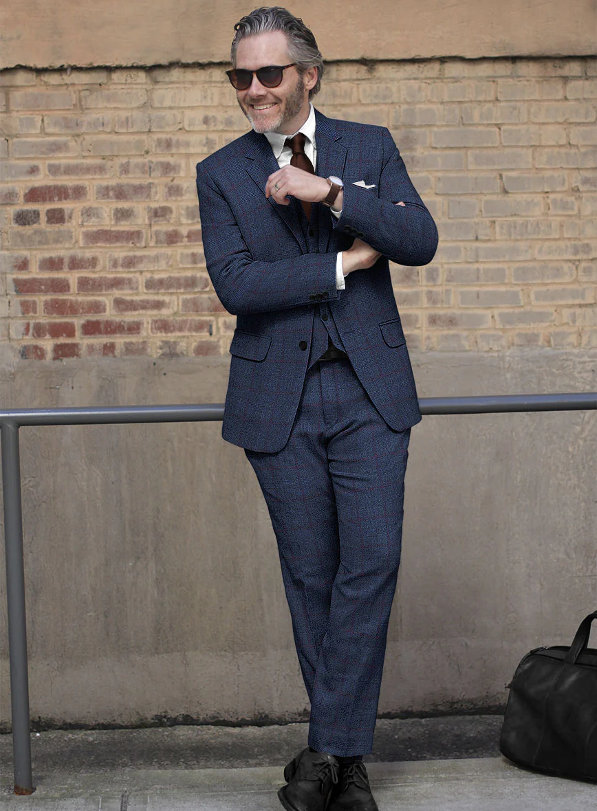 Sartori Franca Blue Check Soft Tweed Suit - Image 2