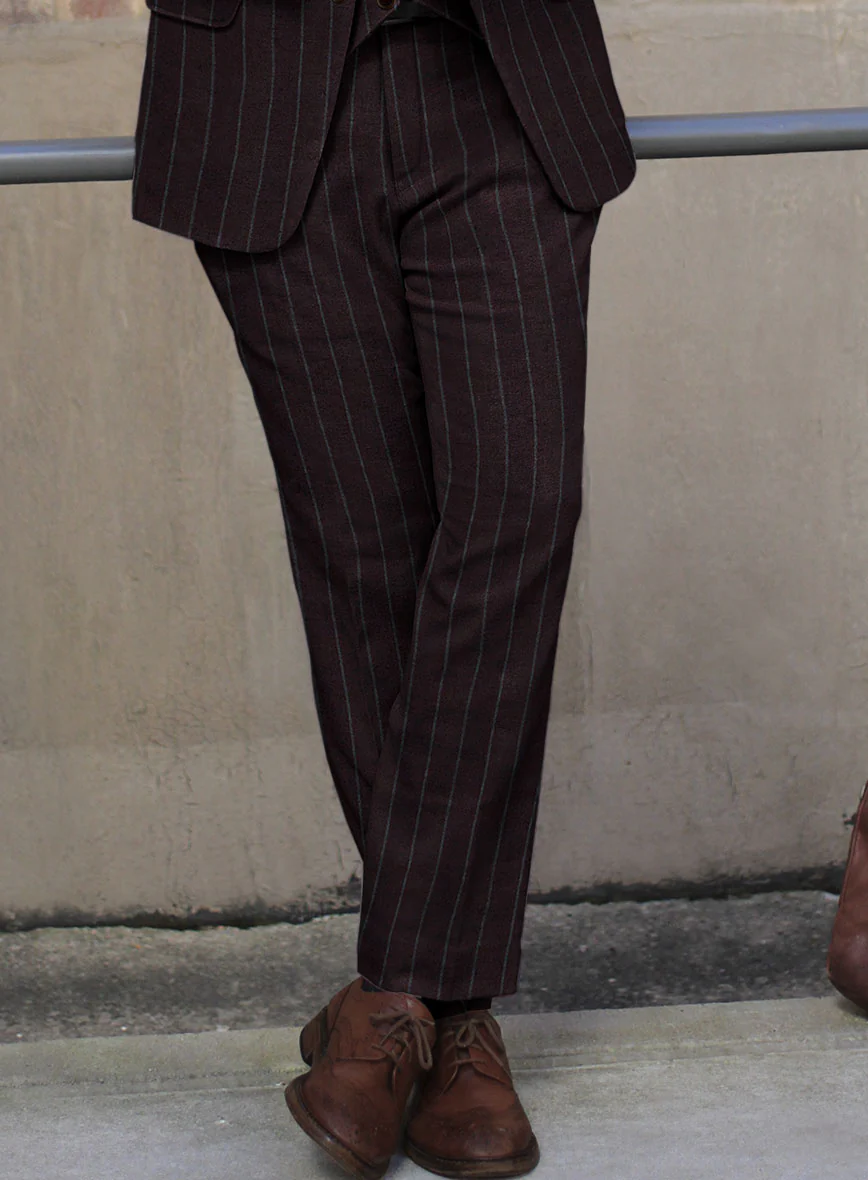 Sartori Fulgencia Dark Wine Soft Tweed Pants - Image 2