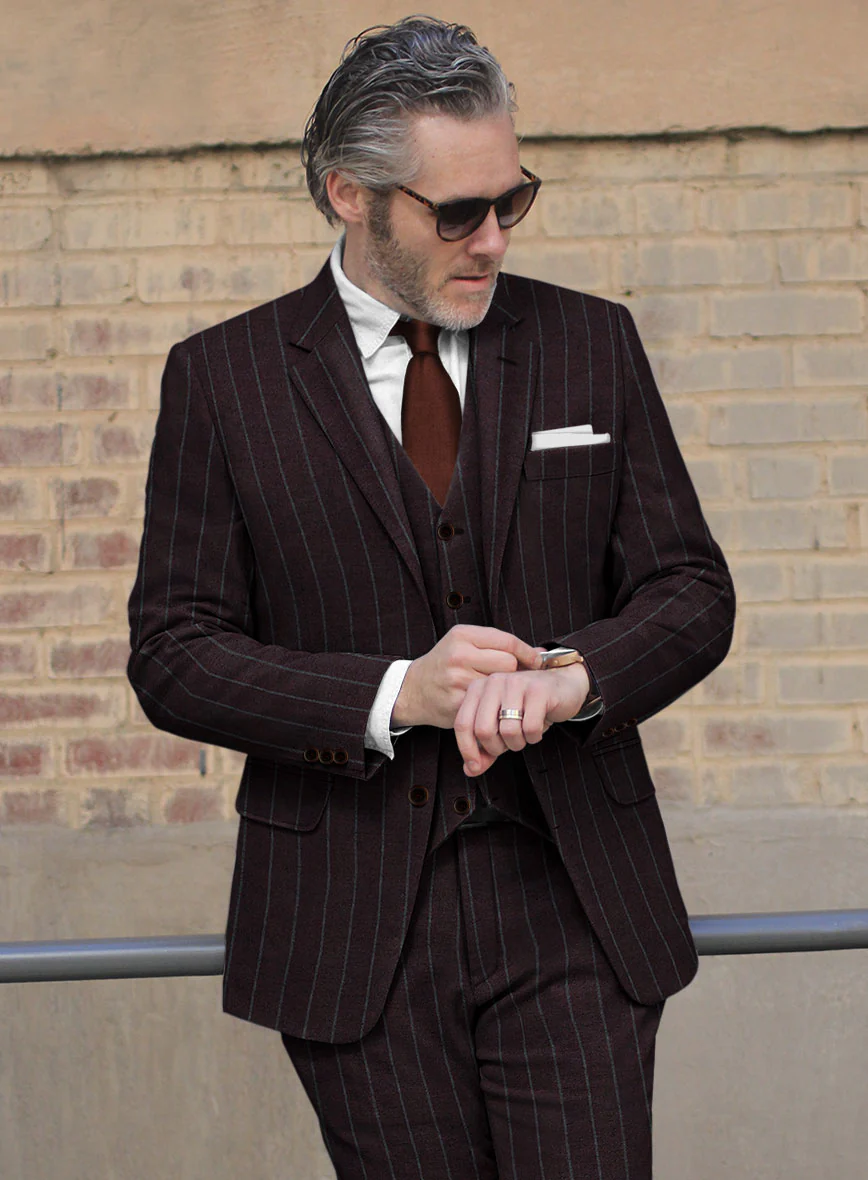 Sartori Fulgencia Dark Wine Soft Tweed Suit - Image 4