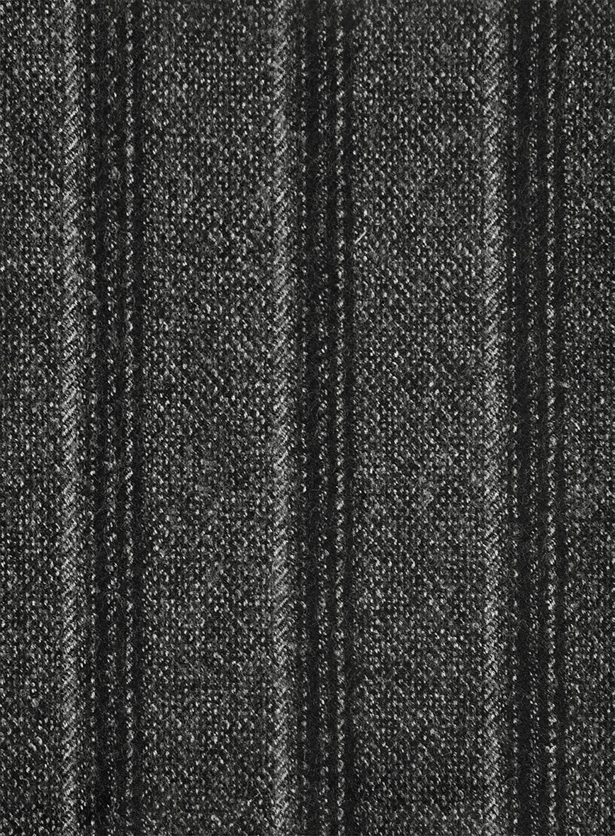 Sartori Leocadia Charcoal Stripe Soft Tweed Jacket - Image 3