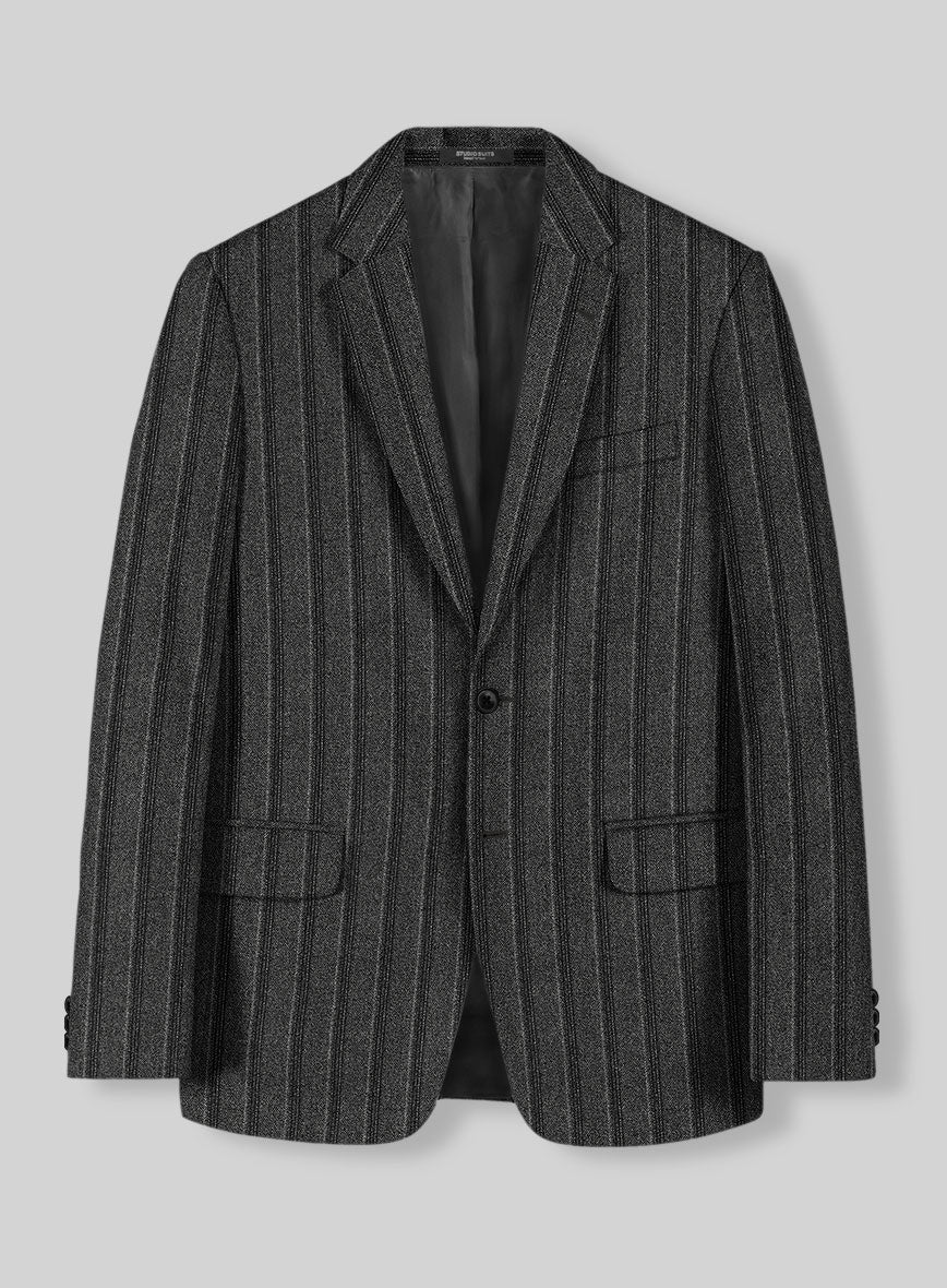 Sartori Leocadia Charcoal Stripe Soft Tweed Suit - Image 5