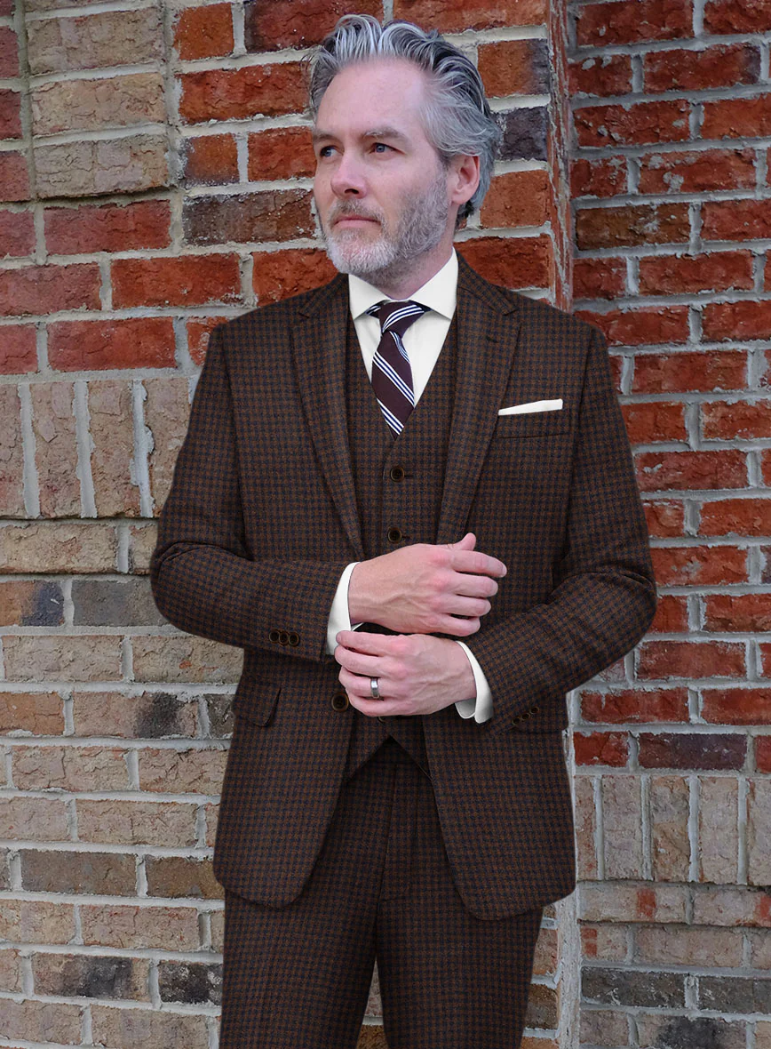 Sartori Petronila Brown Check Soft Tweed Suit - Image 4