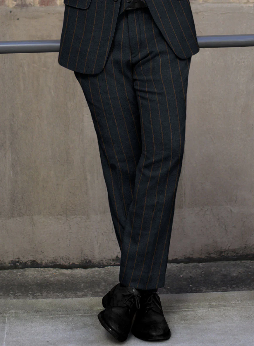 Sartori Sabino Dark Blue Soft Tweed Pants - Image 2