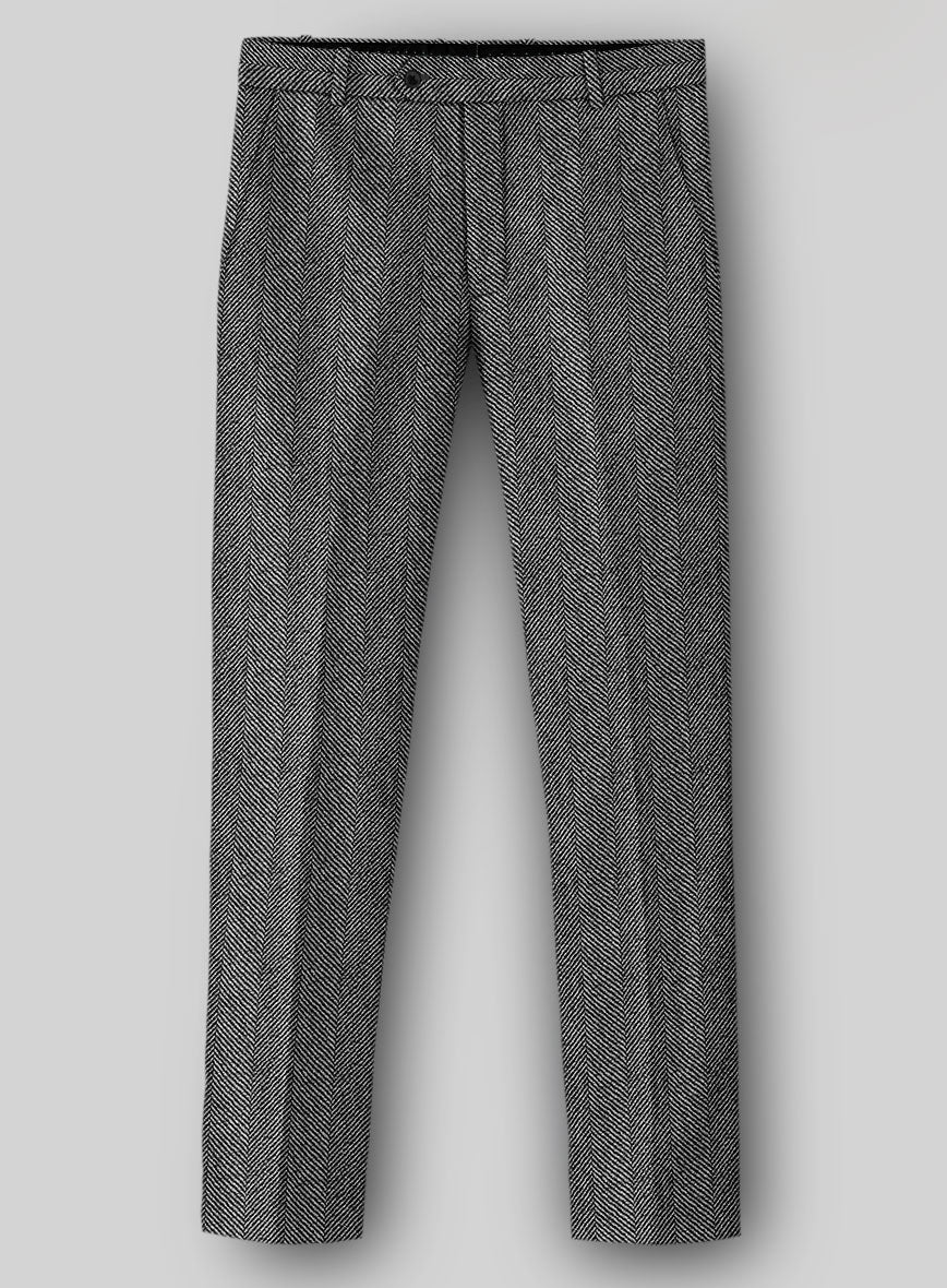 Sartori Teobaldo Gray Herringbone Soft Tweed Pants