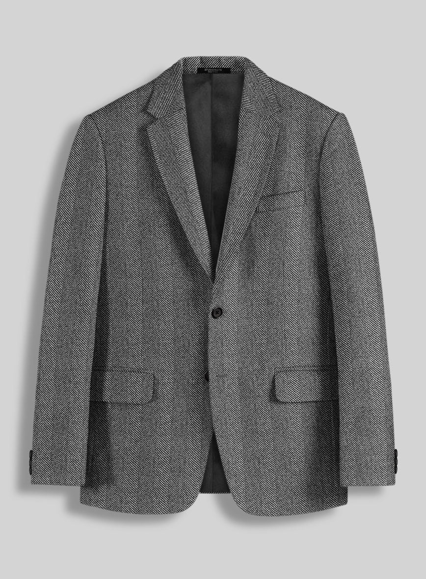 Sartori Teobaldo Gray Herringbone Soft Tweed Suit - Image 3