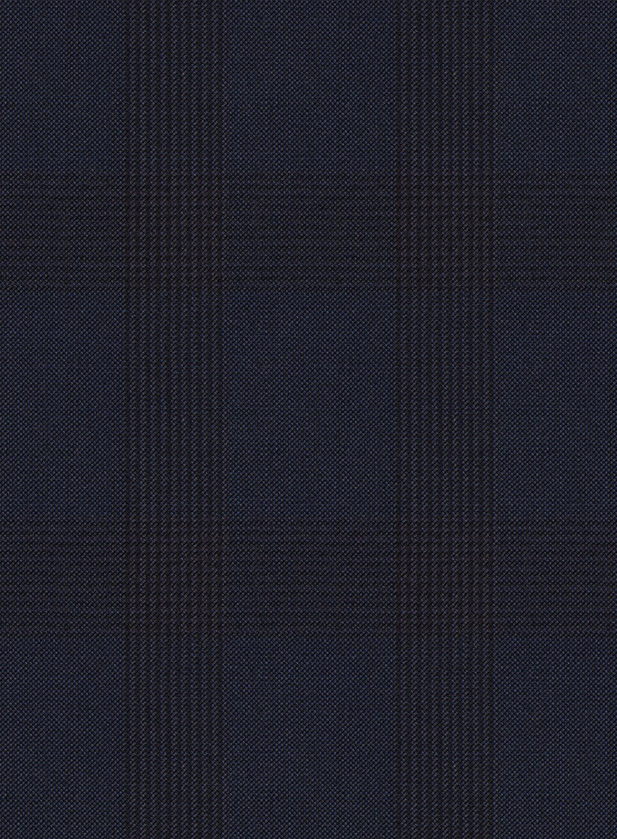 Scabal Aleyo Checks Blue Wool Jacket - Image 3