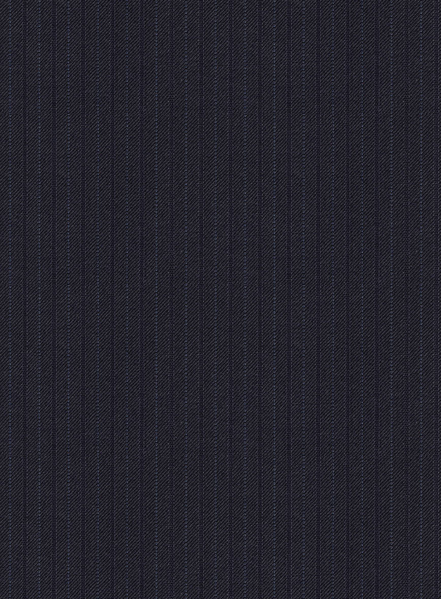 Scabal Alsa Stripe Blue Wool Suit - Image 7