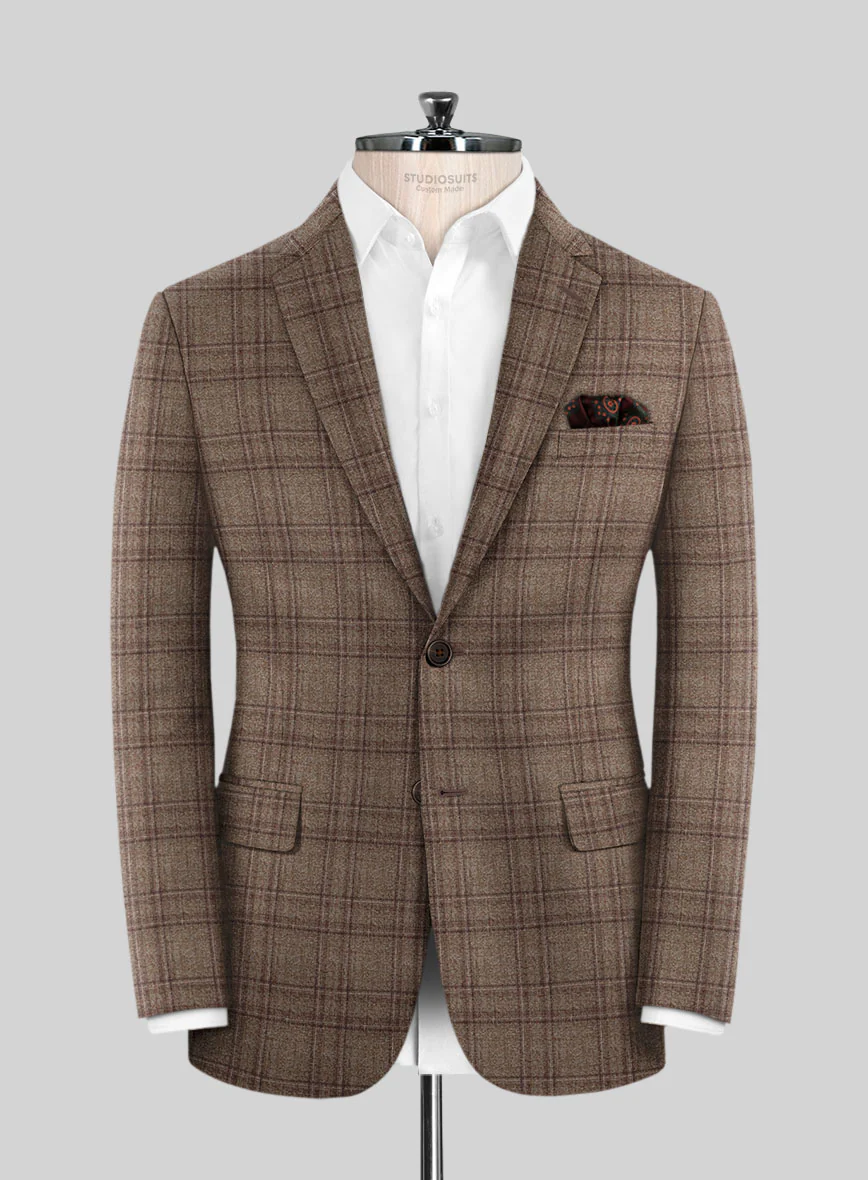 Scabal Amber Brown Wool Suit - Image 3