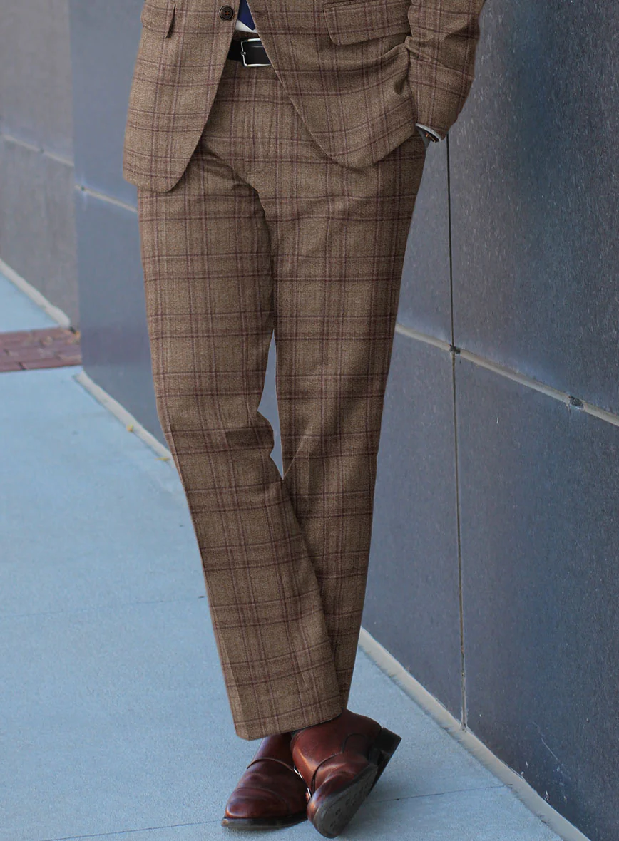 Scabal Amber Brown Wool Suit - Image 4