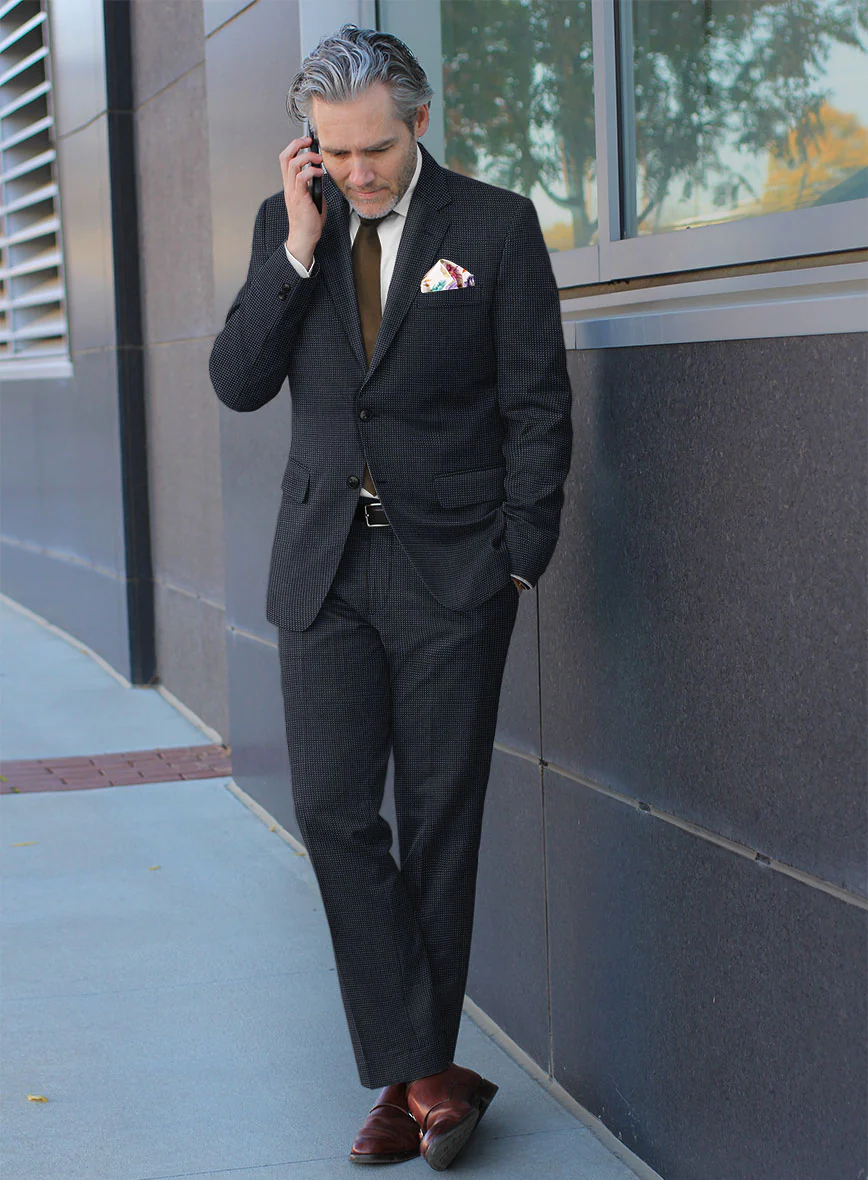 Scabal Aritmi Pinhead Blue Wool Suit - Image 2