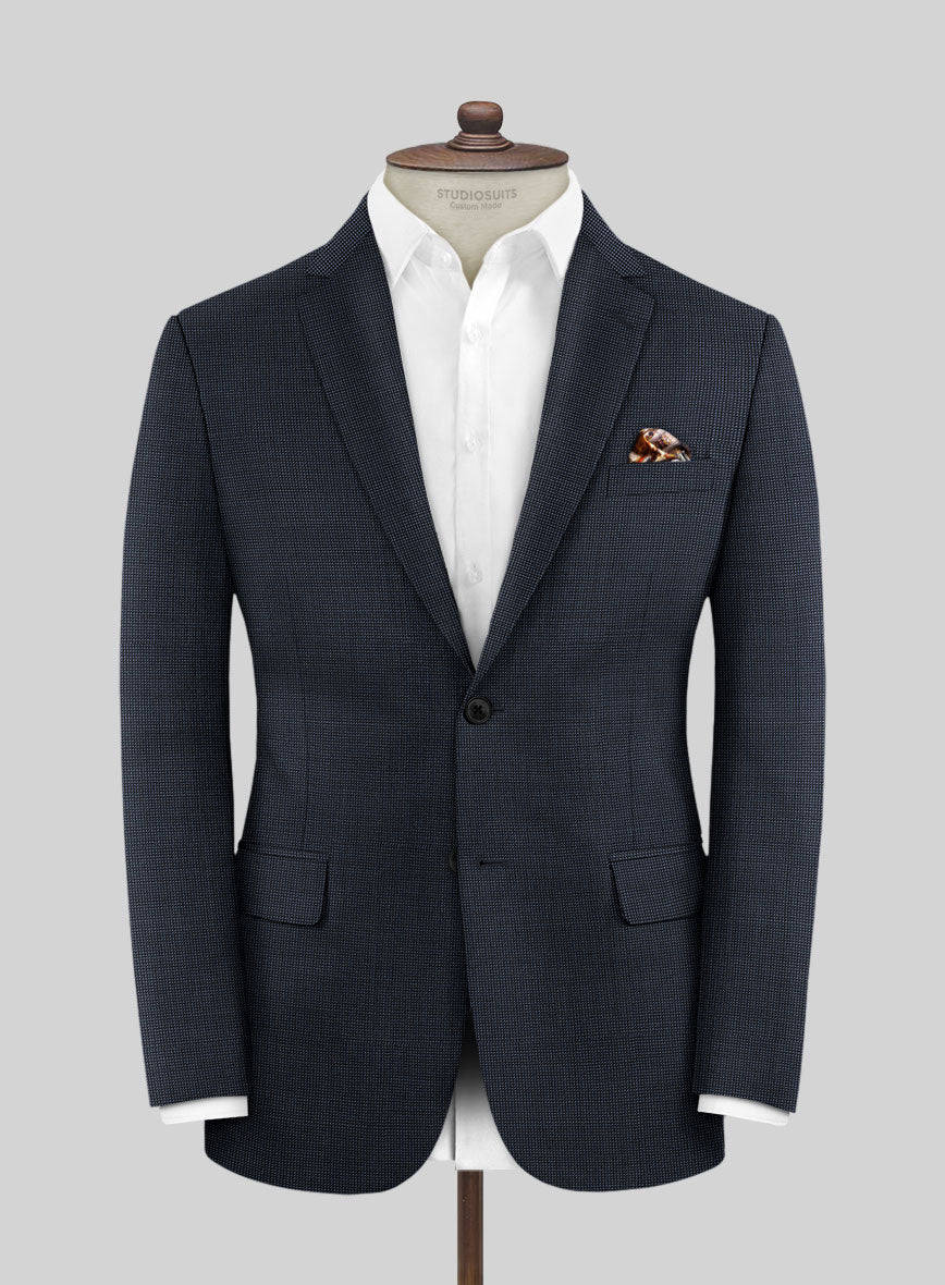 Scabal Aritmi Pinhead Blue Wool Suit - Image 3
