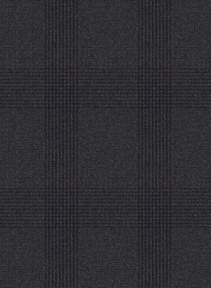 Scabal Arriol Checks Charcoal Wool Jacket - Image 3