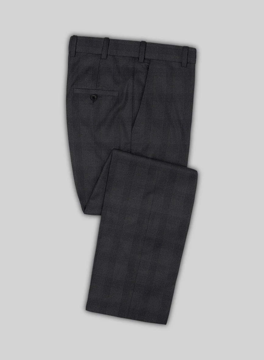 Scabal Arriol Checks Charcoal Wool Suit - Image 6