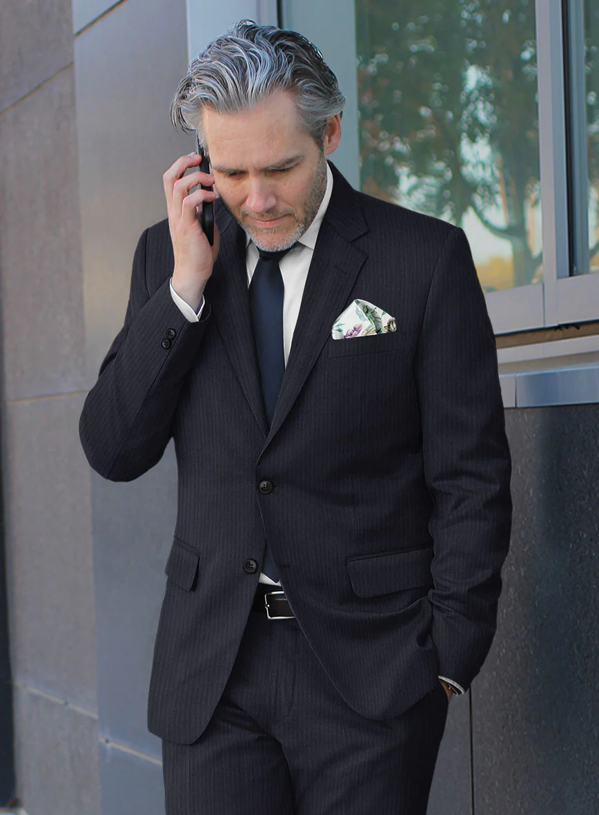 Scabal Ascio Stripe Blue Wool Jacket - Image 2