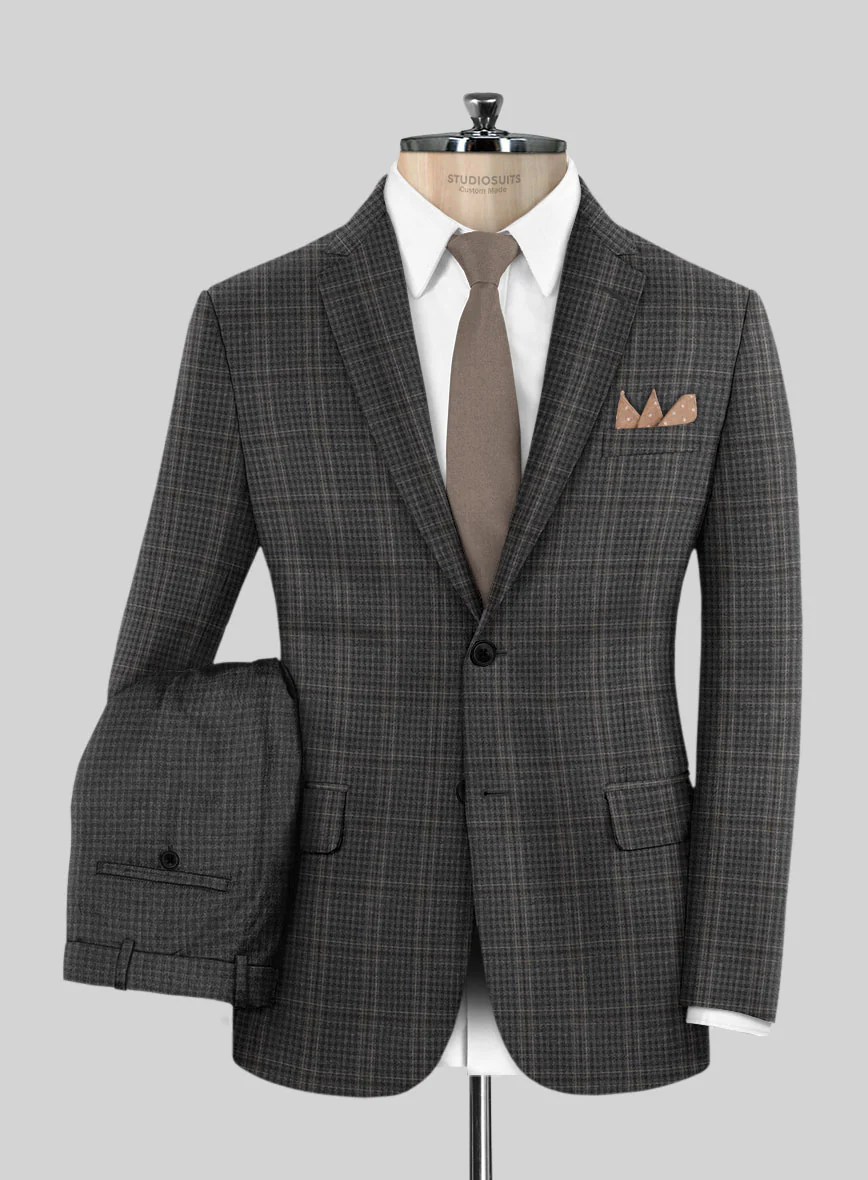 Scabal Azel Black Wool Combination Suit - Image 2