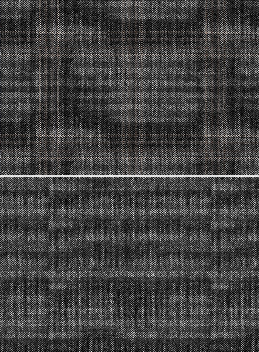 Scabal Azel Black Wool Combination Suit - Image 5