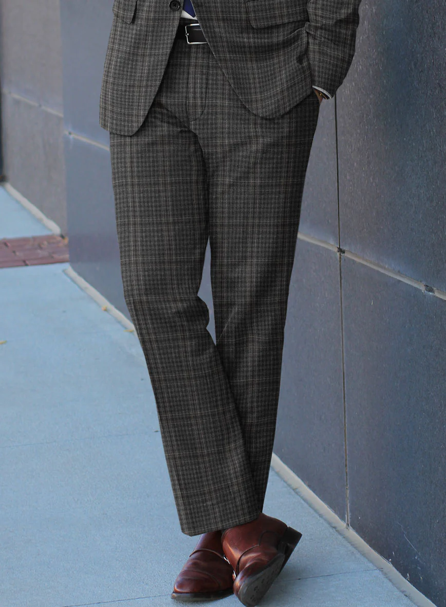 Scabal Azel Black Wool Pants - Image 2