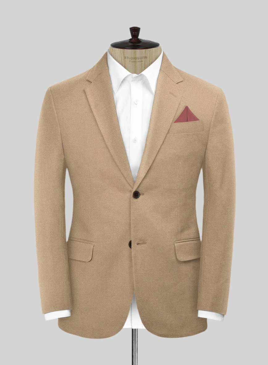 Scabal Beige Cashmere Cotton Suit - Image 2