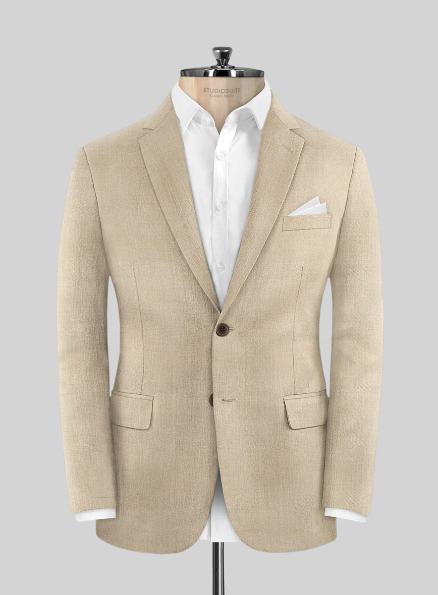 Scabal Beige Wool Suit - Image 3