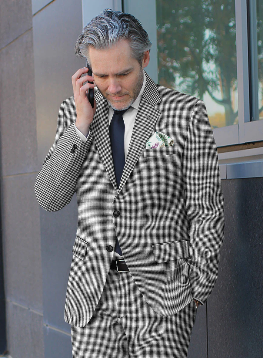 Scabal Belisa Houndstooth BW Wool Jacket - Image 2