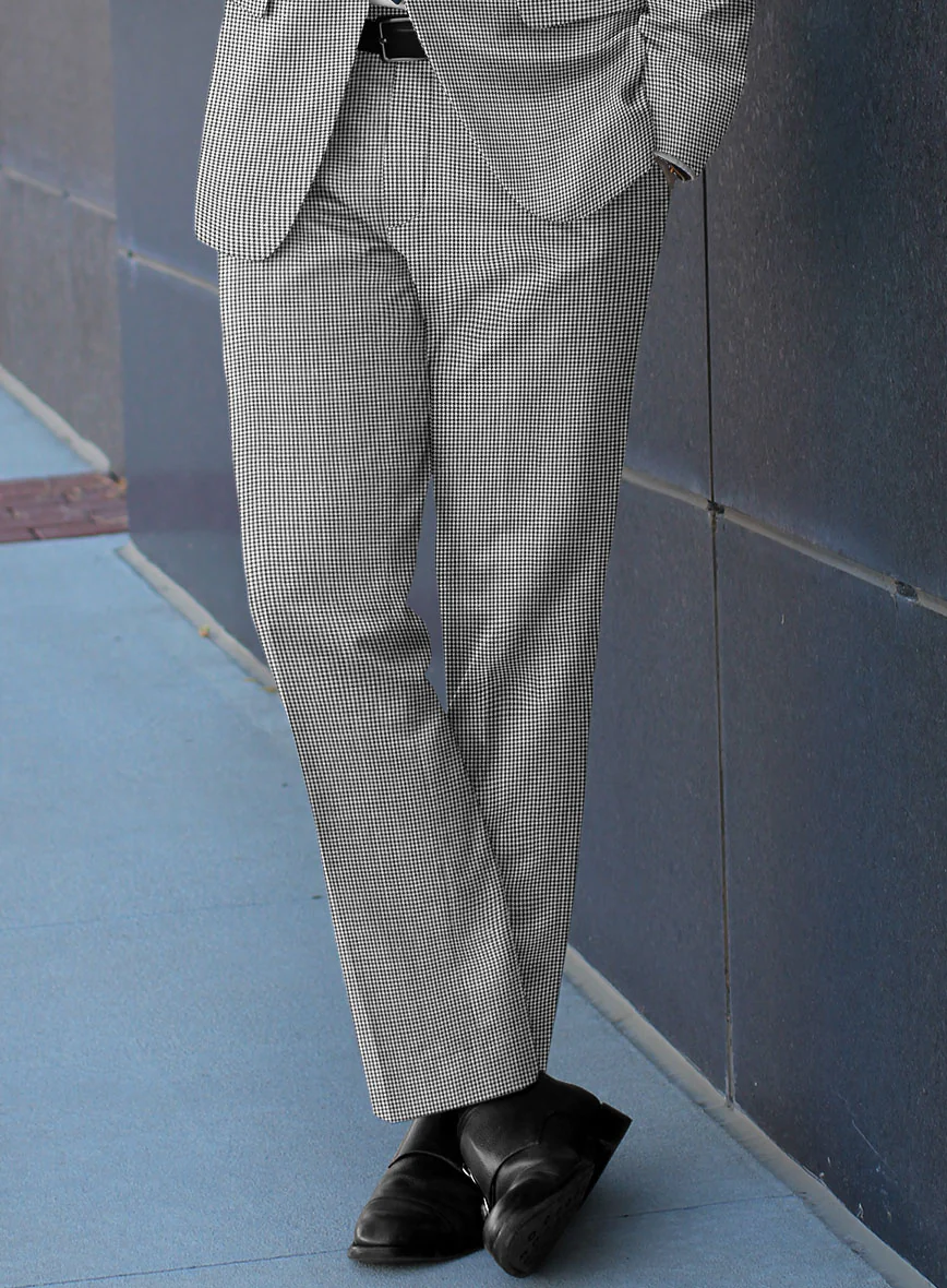 Scabal Belisa Houndstooth BW Wool Pants - Image 2