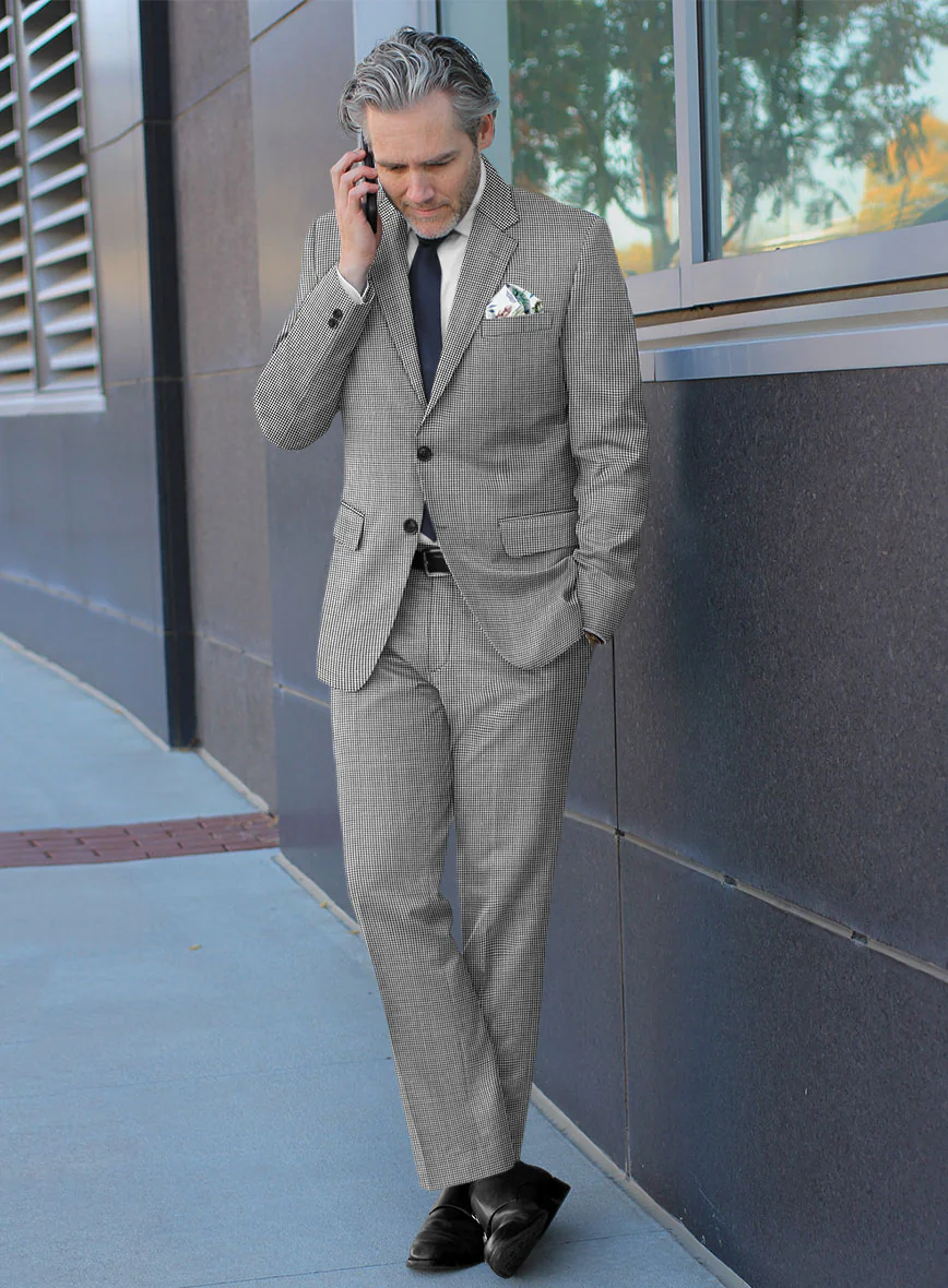Scabal Belisa Houndstooth BW Wool Suit - Image 2