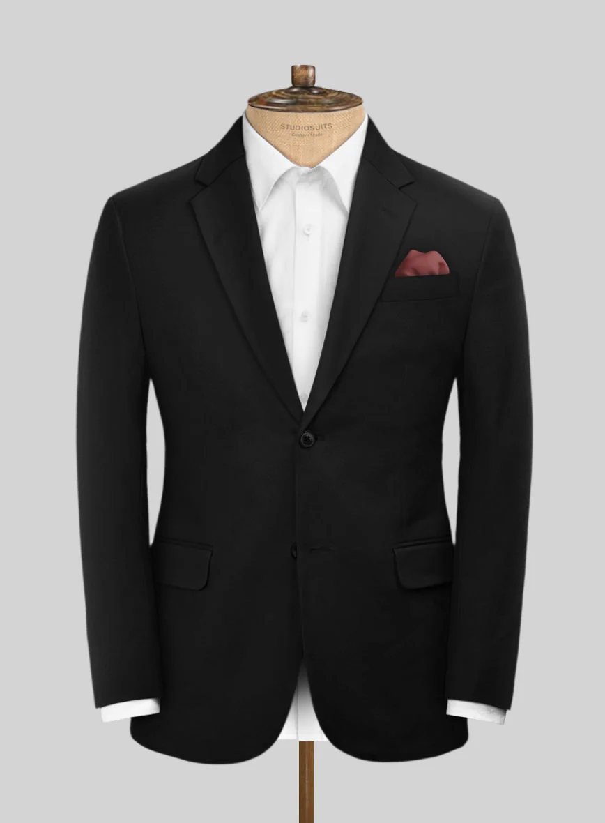 Scabal Black Cashmere Cotton Suit - Image 2