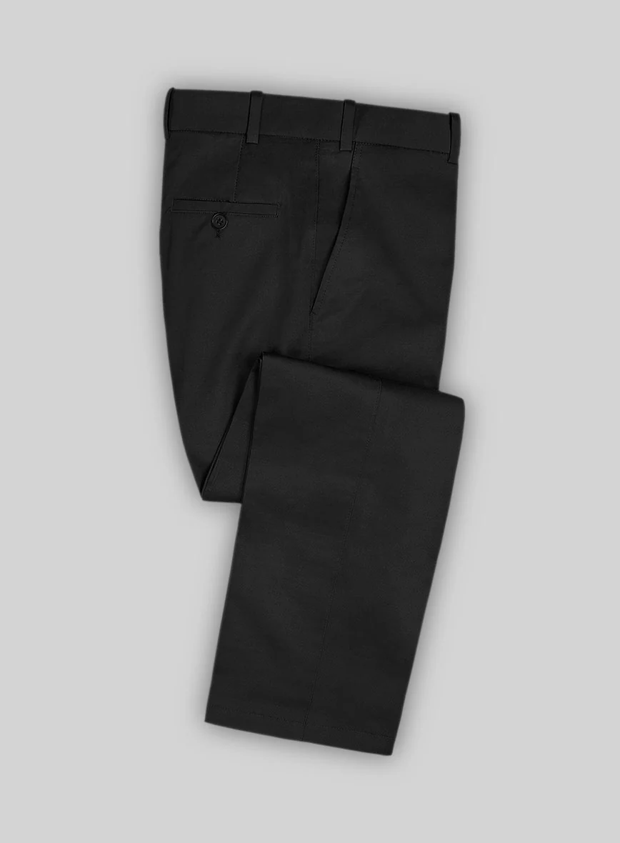 Scabal Black Cotton Stretch Suit - Image 4