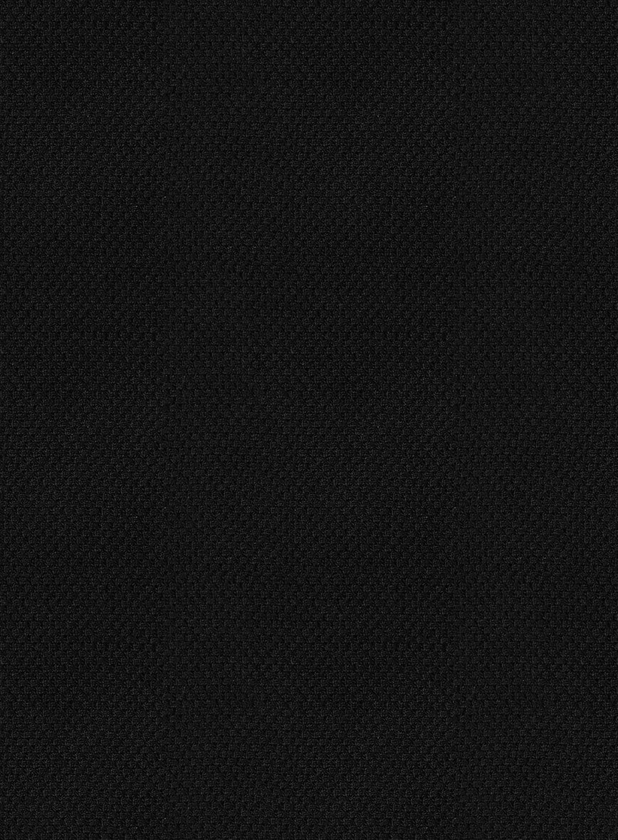 Scabal Black Waffle Wool Jacket - Image 3