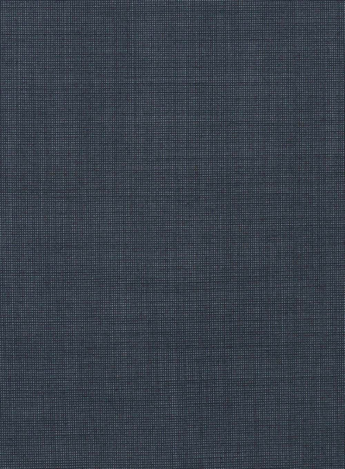 Scabal Blue Sharkskin Pure Wool Pants - Image 2