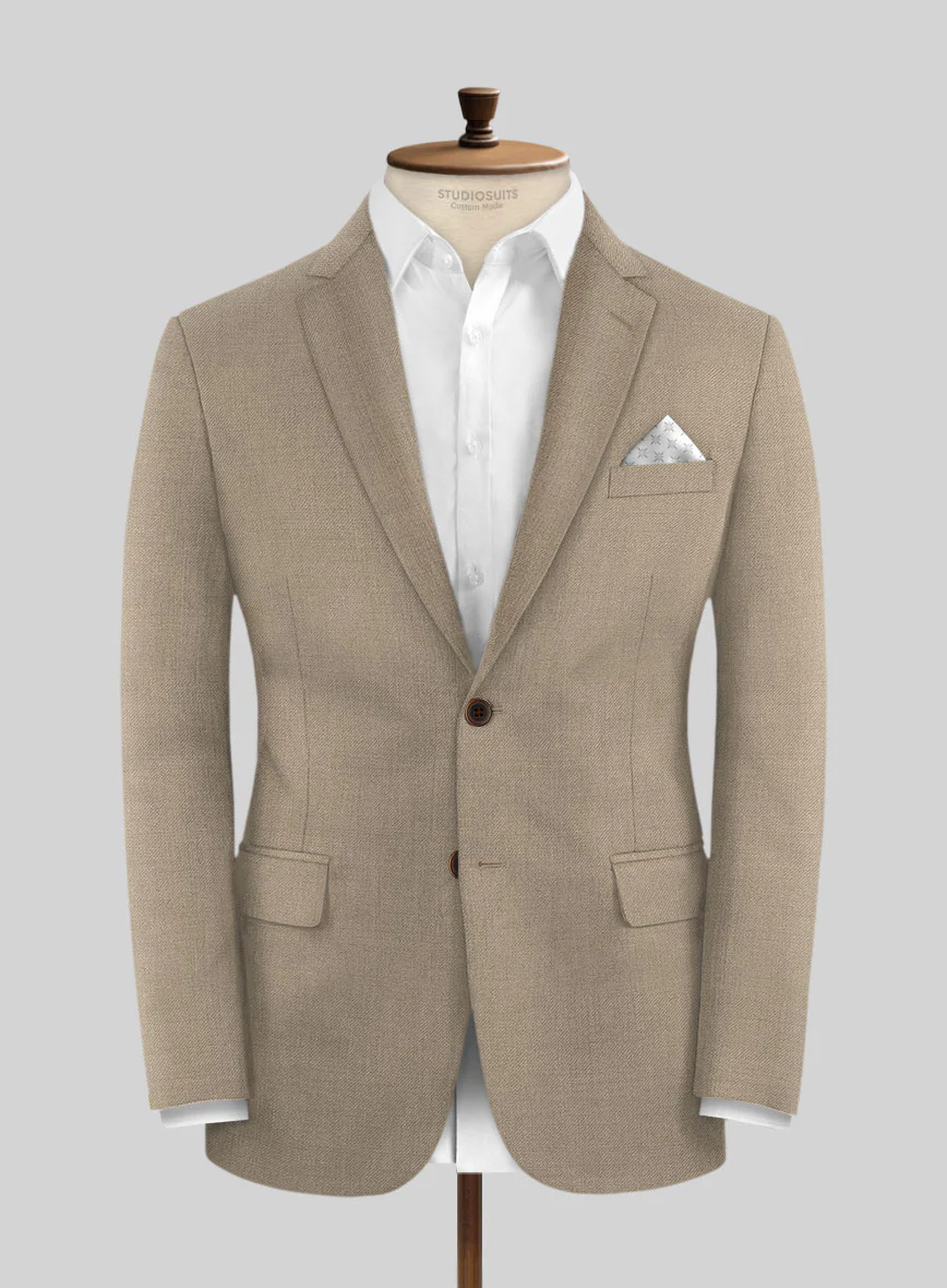 Scabal Boston Khaki Wool Suit - Image 3