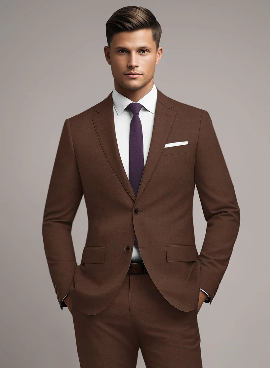 Scabal Brick Brown Wool Jacket - Image 2