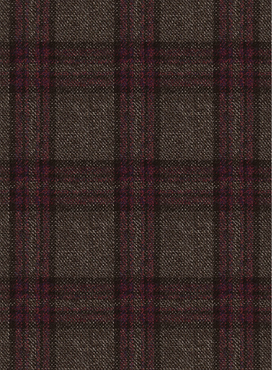 Scabal Brown Checks Wool Jacket - Image 3