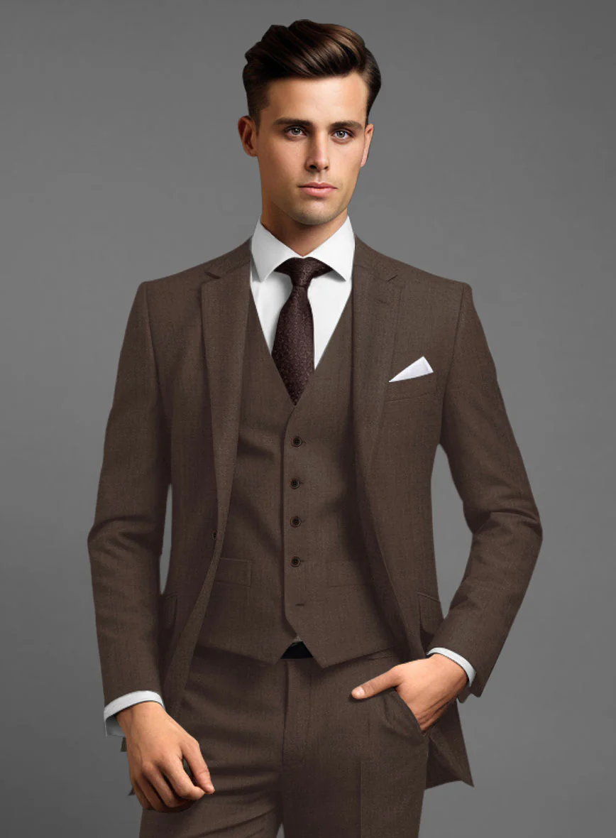 Scabal Brown Wool Jacket - Image 2