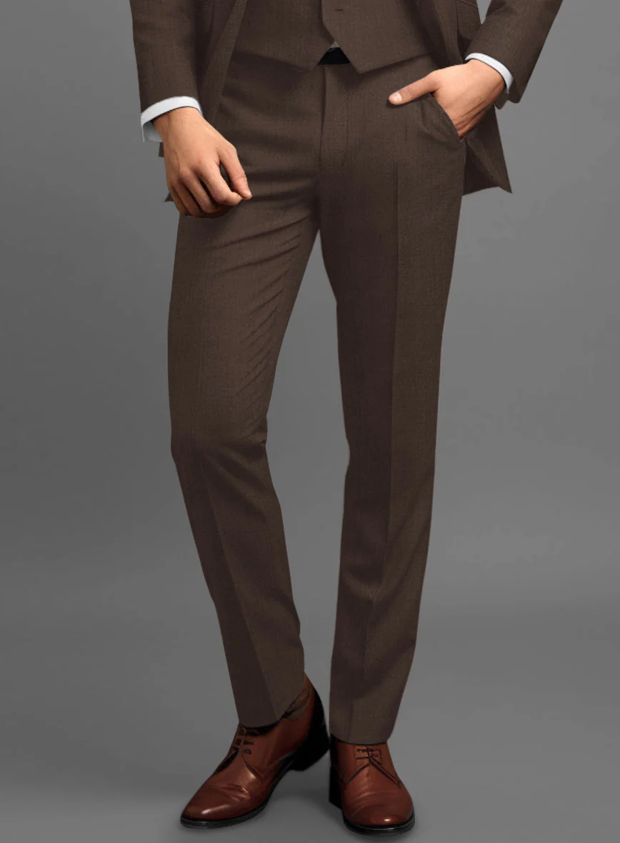 Scabal Brown Wool Pants - Image 2