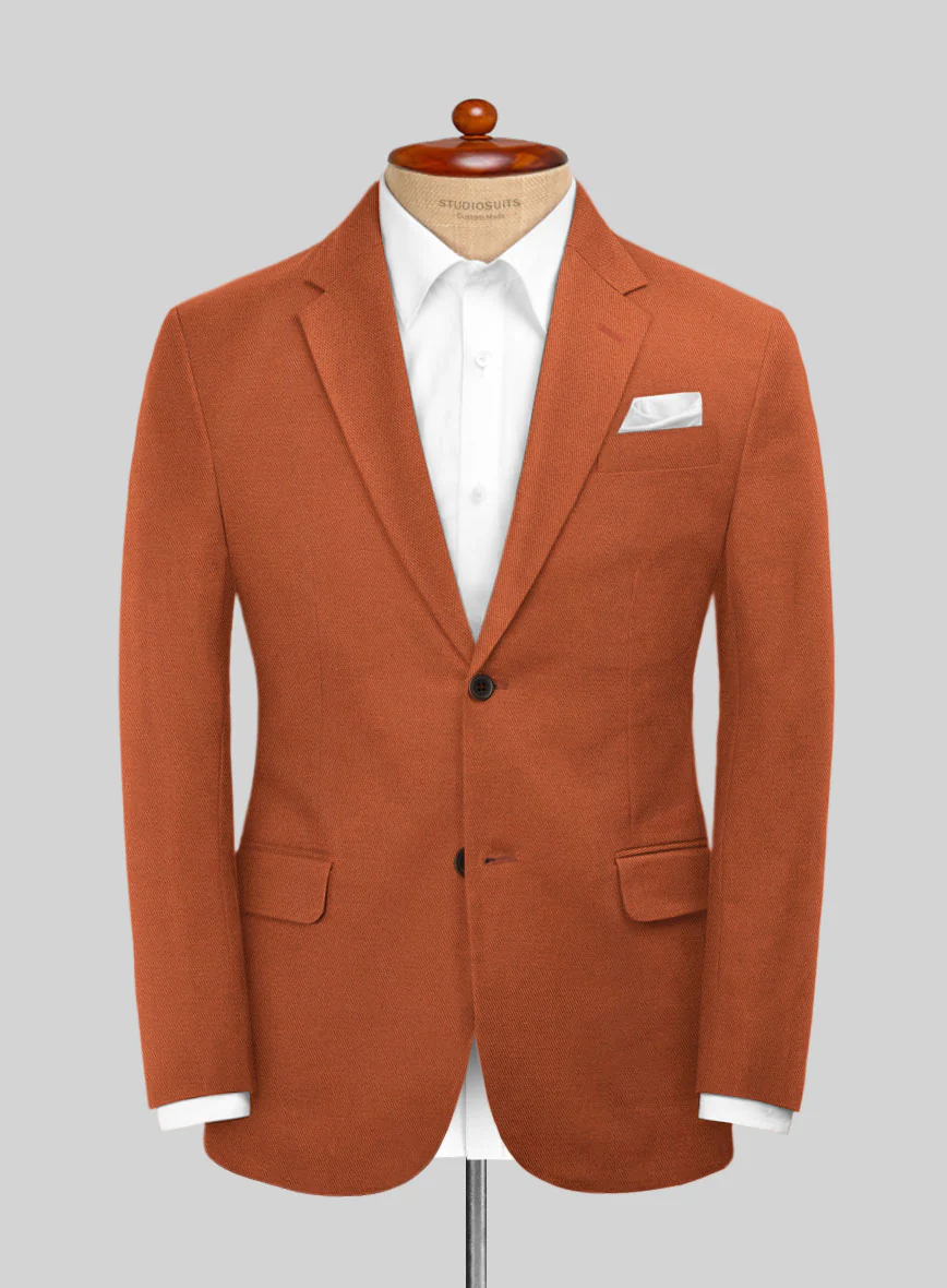 Scabal Burnt Orange Cashmere Cotton Suit - Image 2
