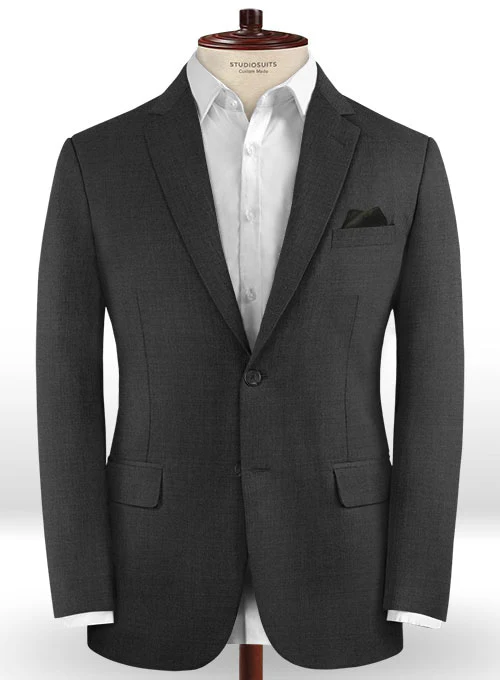 Scabal Carbon Black Wool Suit - Image 3