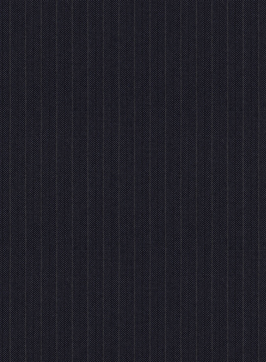 Scabal Ciasso Stripe Blue Wool Pants - Image 3