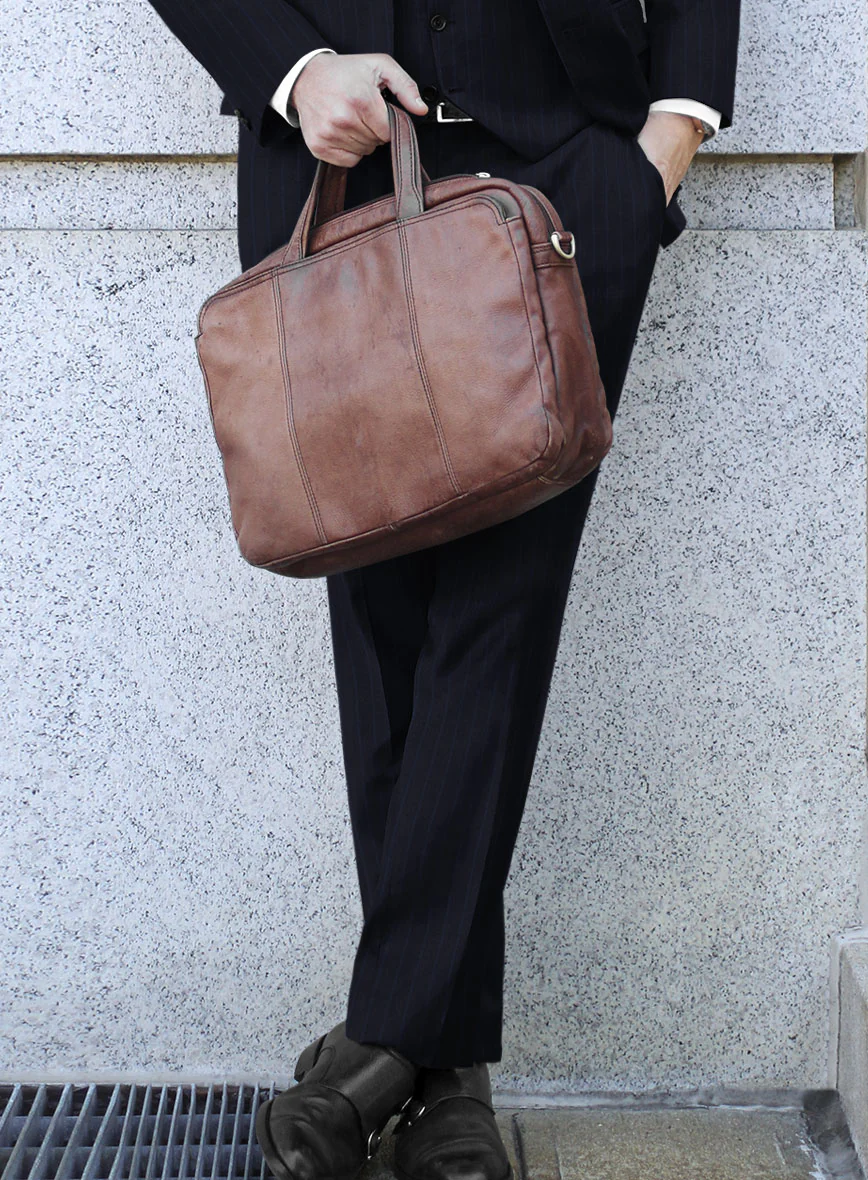 Scabal Ciaz Stripe Blue Wool Pants - Image 2