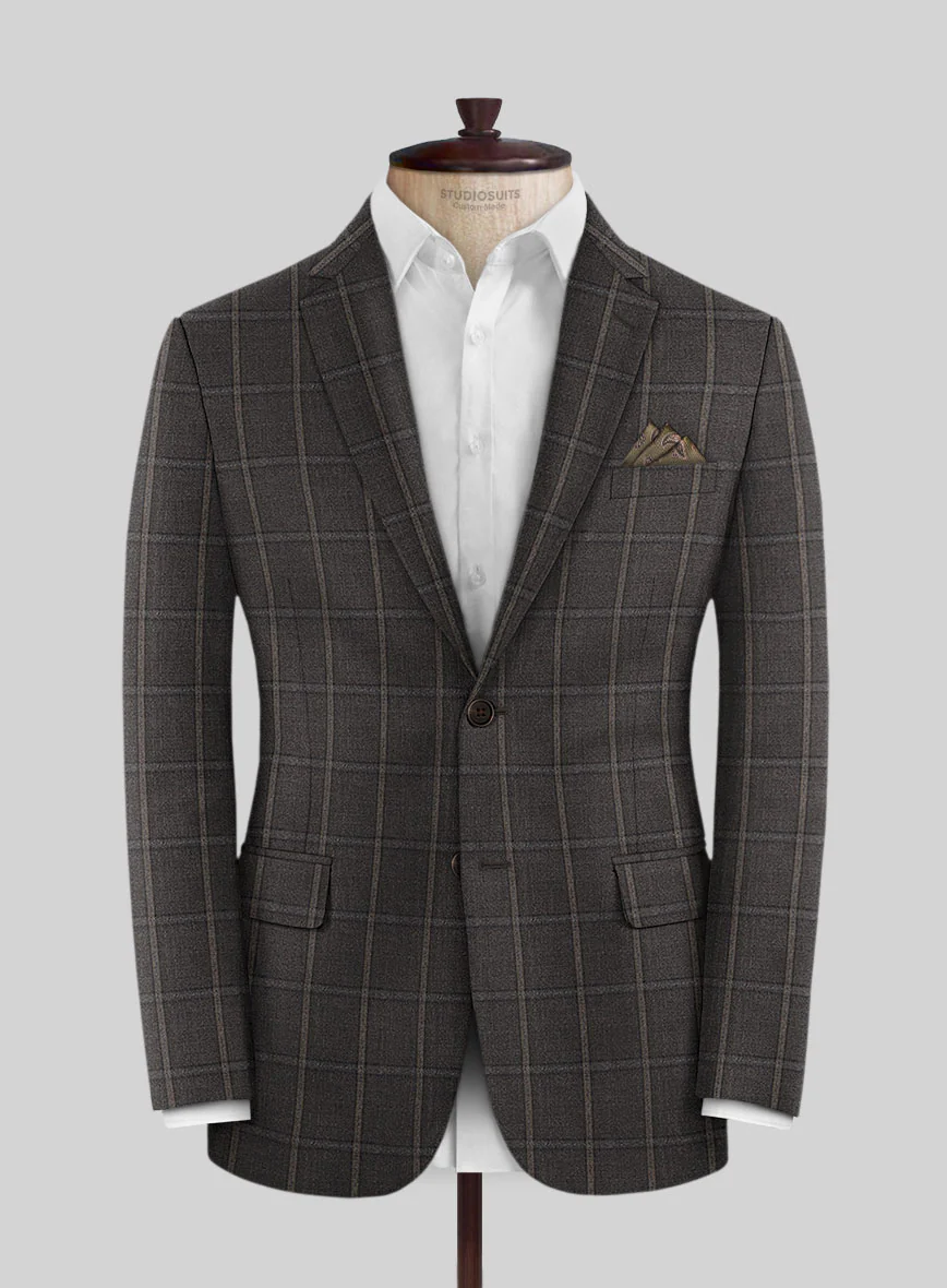 Scabal Coffee Brown Wool Suit - Image 3