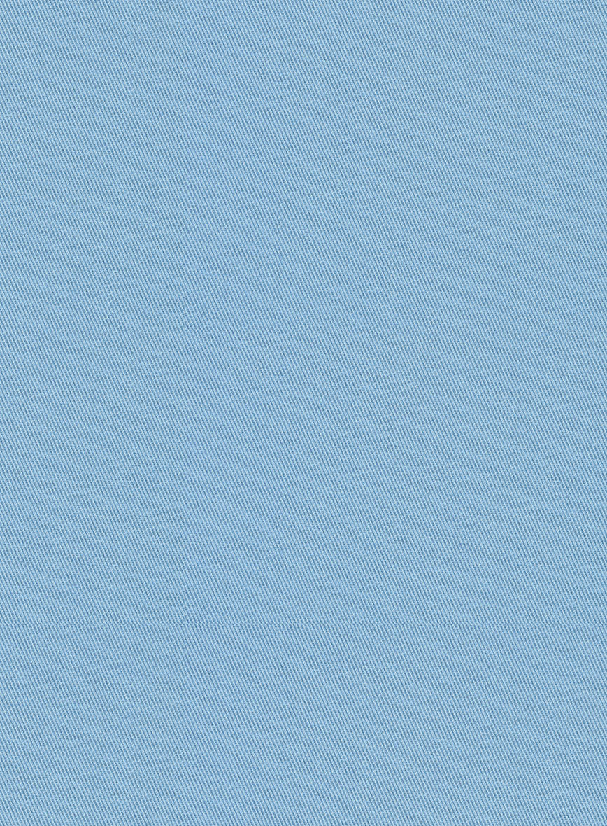 Scabal Cornflower Blue Cashmere Cotton Pants - Image 2
