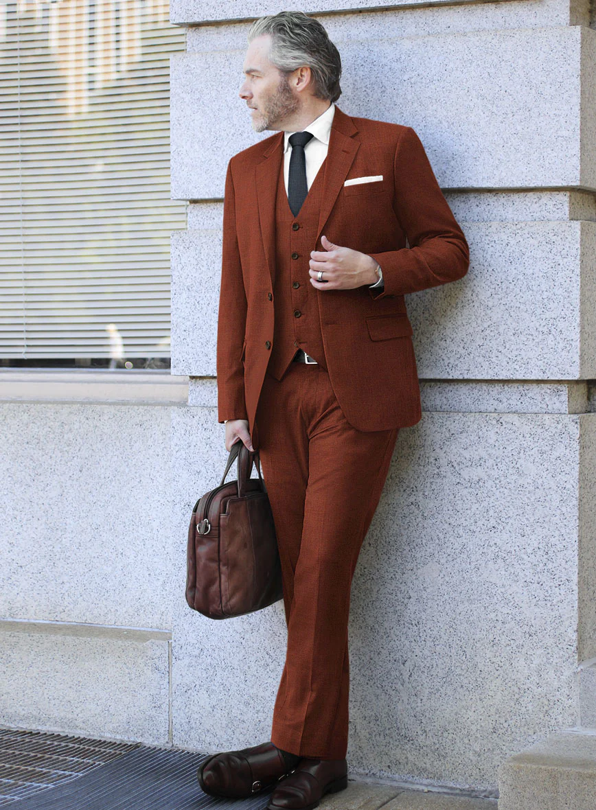 Scabal Cosmopolitan Auburn Wool Suit - Image 2