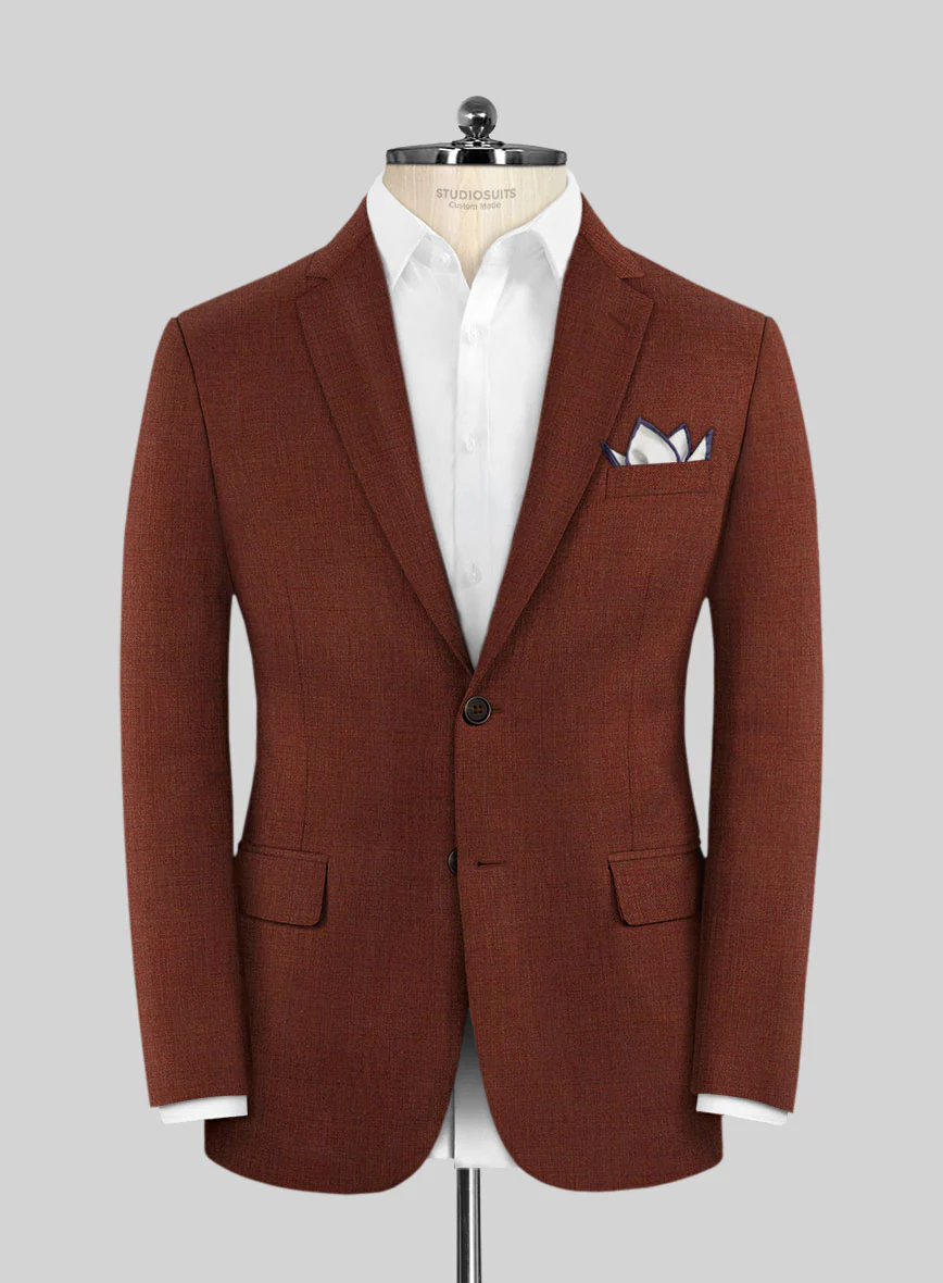 Scabal Cosmopolitan Auburn Wool Suit - Image 3